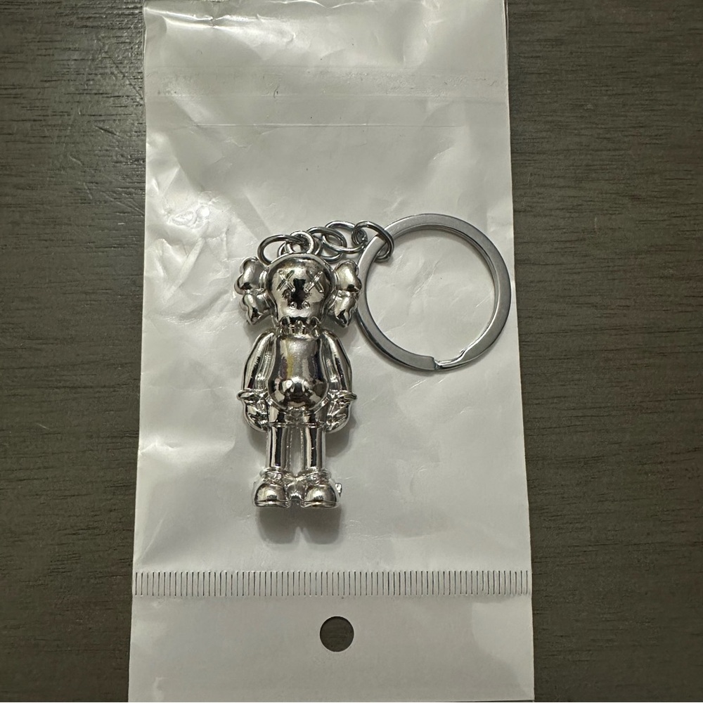 Trendy Silver Character Keychain